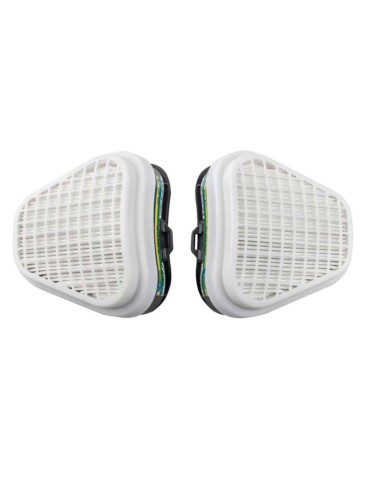 Coppia di filtri antiodore abek1 p3 con carboni attivi per maschera spr491