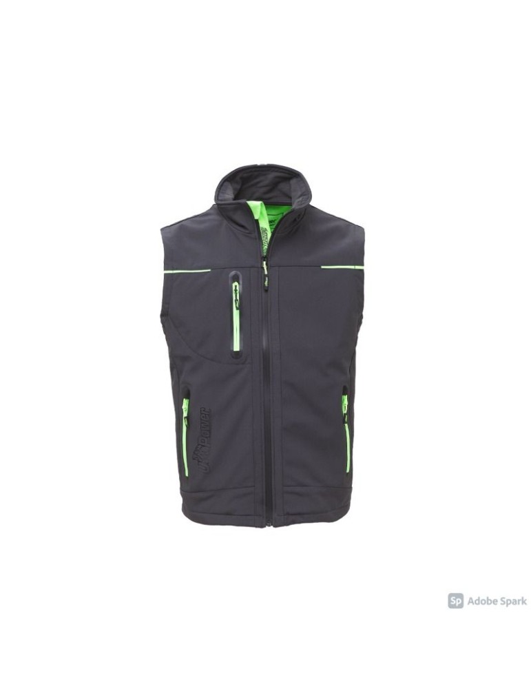 u-power Universe Asphalt Grey Green FU188RL Chaleco de trabajo