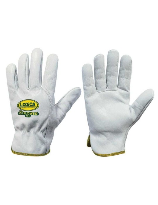 Cow grain leather gloves 1st choice 3 tips hemmed with personalized piping Cow grain leather gloves 1st choice 3 tips hemmed with personalized piping