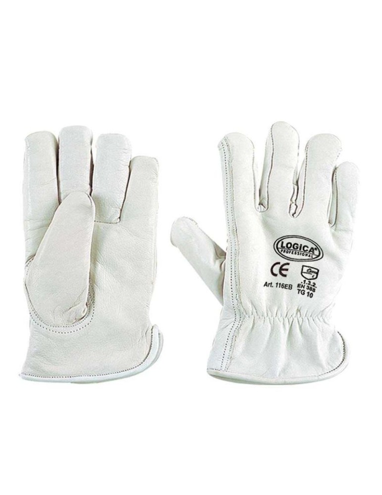 Guantes de vaca forrados internamente