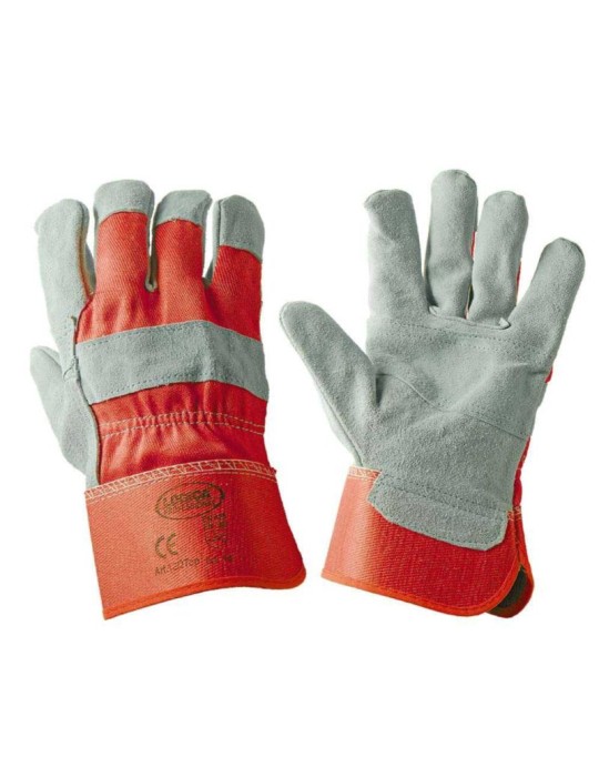 Cromp gloves with canvas back for welder Cromp gloves with canvas back for welder