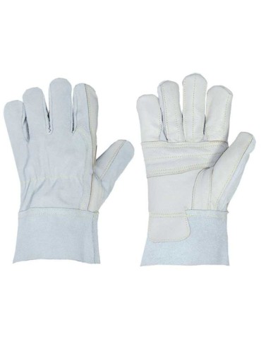 Gants en chiffon renforcés à la paume et aux doigts.