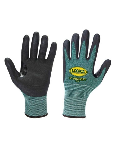 Cut-resistant gloves with nitrile foam coated cuff