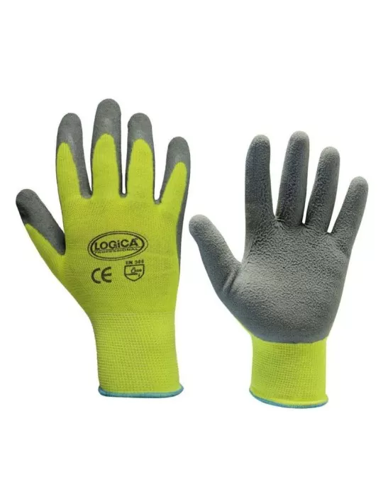 Polyester gloves coated with latex foam Polyester gloves coated with latex foam