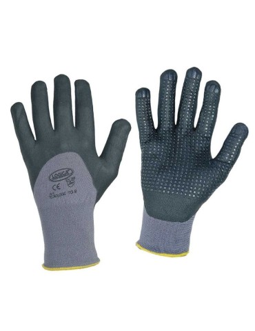 Pvc 3/4 dotted nbr foam gloves