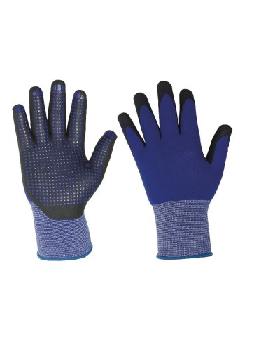 Non-slip pvc dotted nbr foam gloves