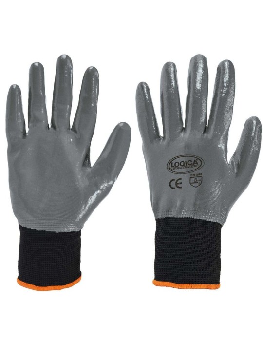 Fully nitrile coated polyester gloves Fully nitrile coated polyester gloves