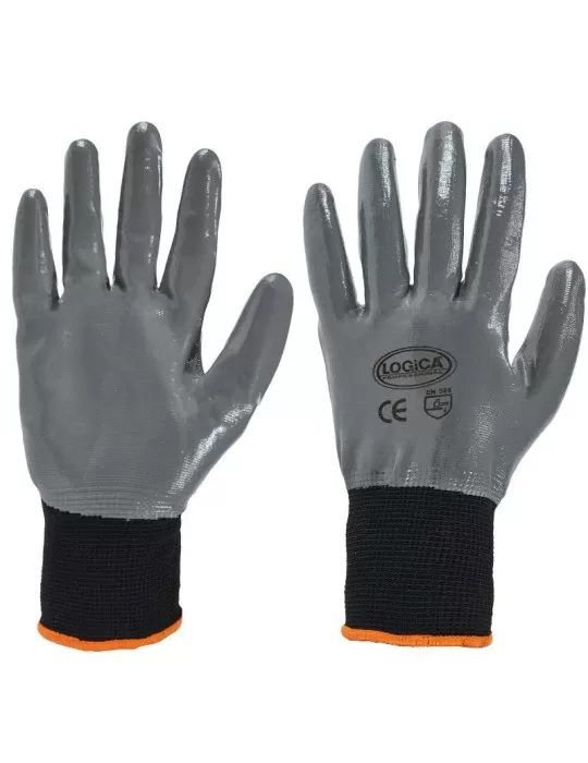 Fully nitrile coated polyester gloves Fully nitrile coated polyester gloves