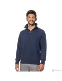 Navy blue short zip sweatshirt