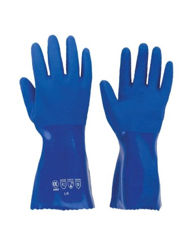 Guantes reforzados en PVC de palma arenado