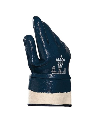 Fully titanium coated nitrile gloves
