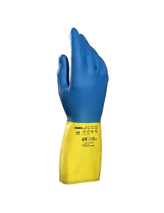 Neoprene and latex duo-mix gloves