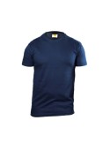 T-shirt blu m/c 100% cotone top