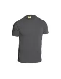 T-shirt a manica corta e girocollo in 100% cotone di colore grigio