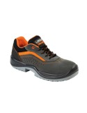 Perforated grey suede low shoe S1P