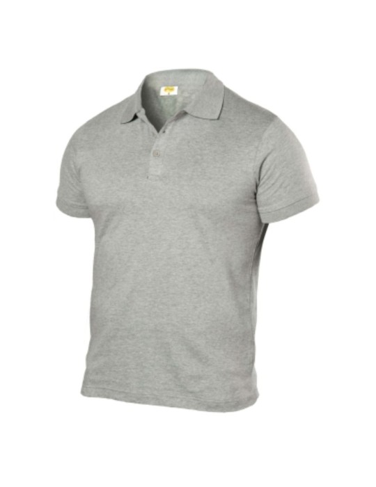 Jersey-Poloshirt 100% Baumwollgrau Melan