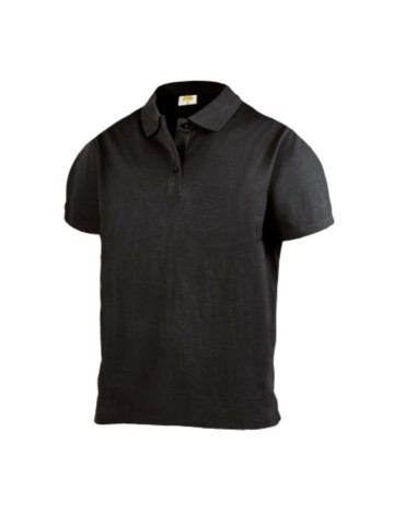 Polo jersey 100% cotone nera
