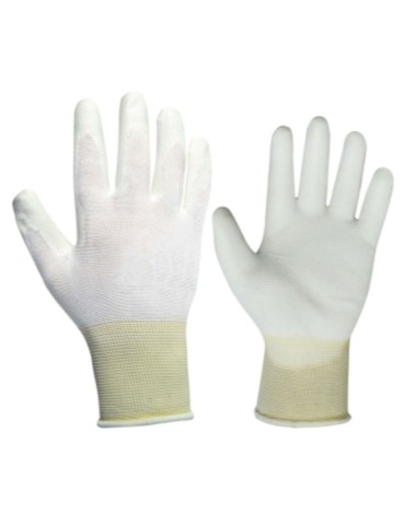 Guantes de nylon blanco de finura