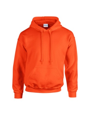 Felpa con cappuccio tasca marsupio arancio