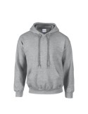 Felpa c/cappuccio tasca marsupio grigio