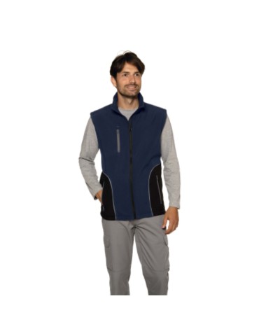 Blue waterproof softshell vest