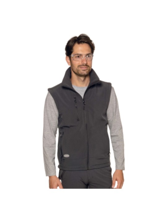 Gilet soft-shell gris foncé