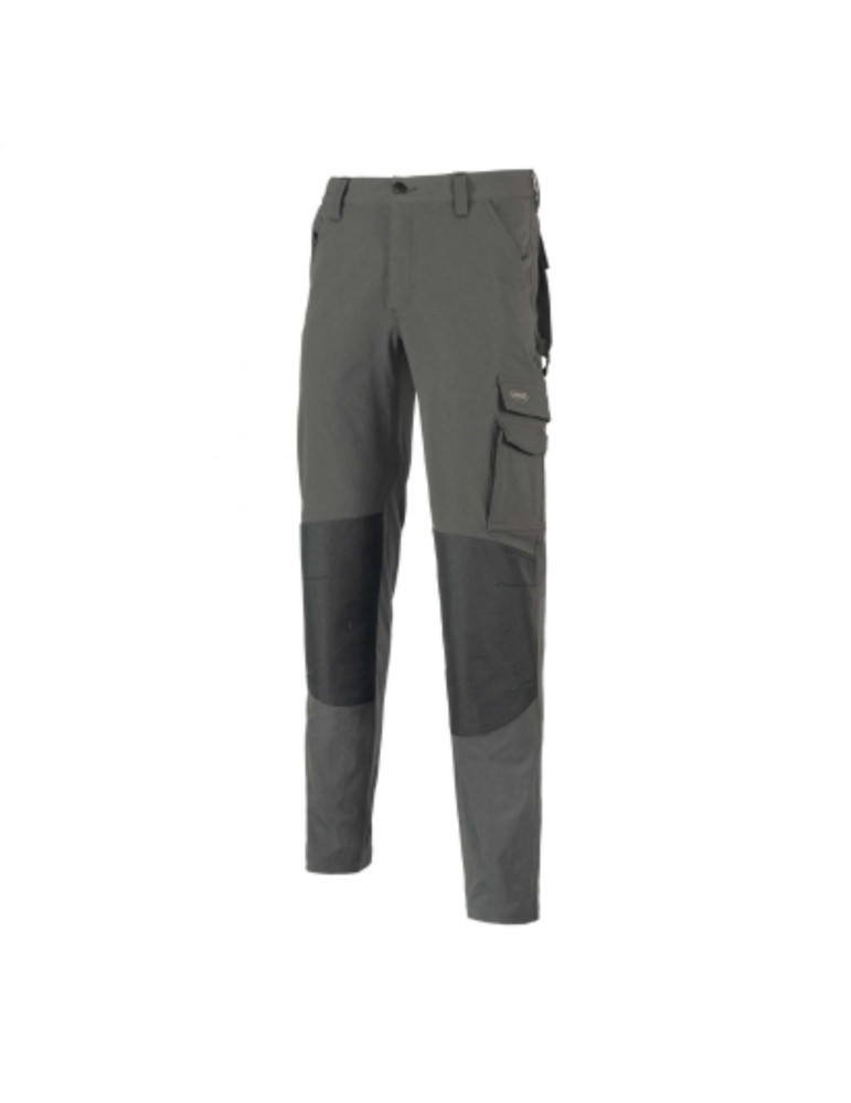 Pantalon stretch gris avec boîte