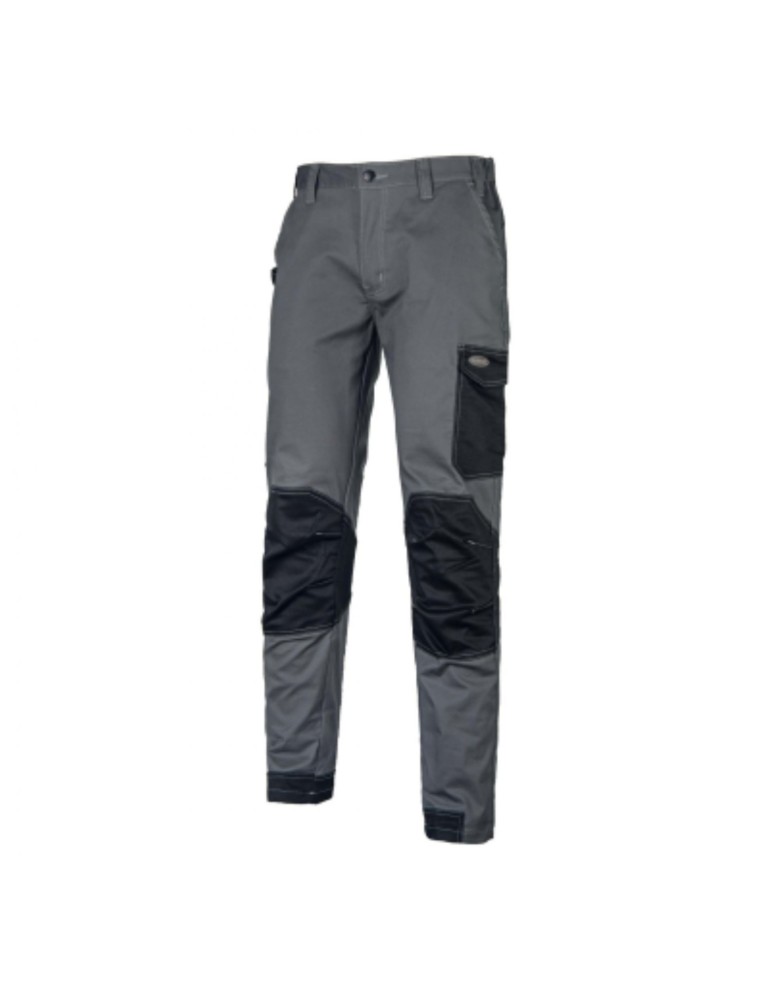 Pantalones reforzados de poliéster elástico gris/negro