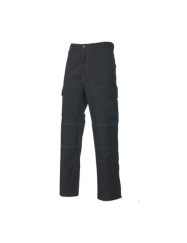 Pantalone poly cotone nero con tascone