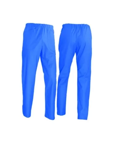 Pantalone con elastico 100% cotone azzurro