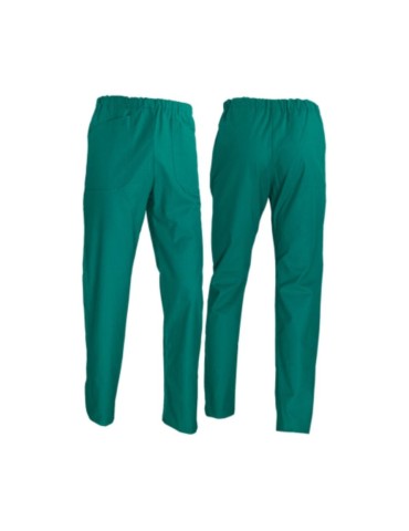 Pantalone con elastico 100% cotone verde