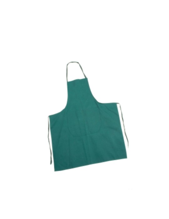 Grembiule cotone verde 70x90 con tasca stampabili e ricamabili Grembiule cotone verde 70x90 con tasca stampabili e ricamabili