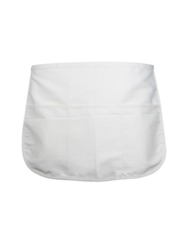 White poly-cotton bar apron