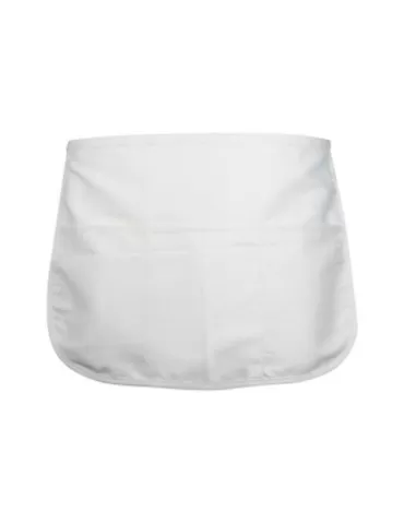 White poly-cotton bar apron
