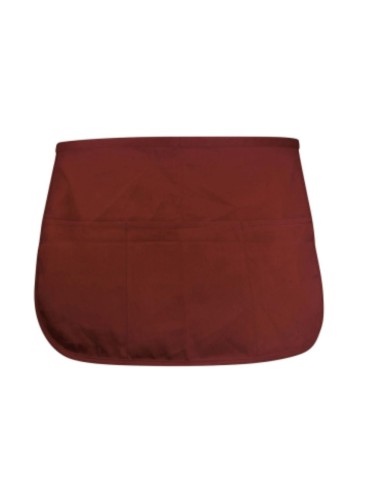 Burgundy polycotton bar apron