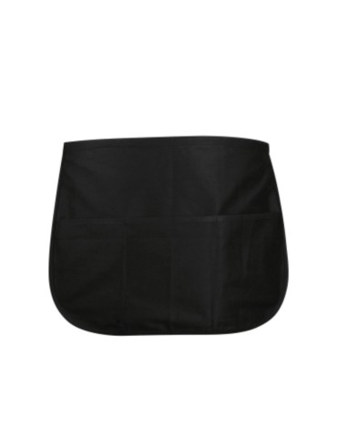 Black polycotton bar apron