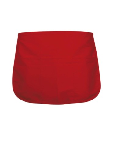 Red polycotton bar apron