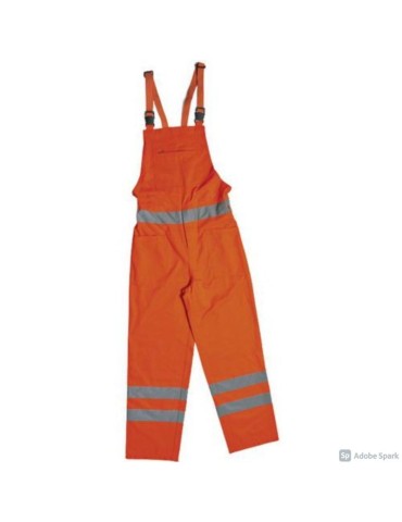Orange high visibility one-piece bib shorts