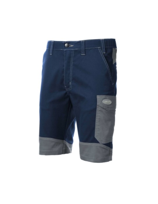 Stretch polycotton Bermuda shorts blue/grey Stretch polycotton Bermuda shorts blue/grey