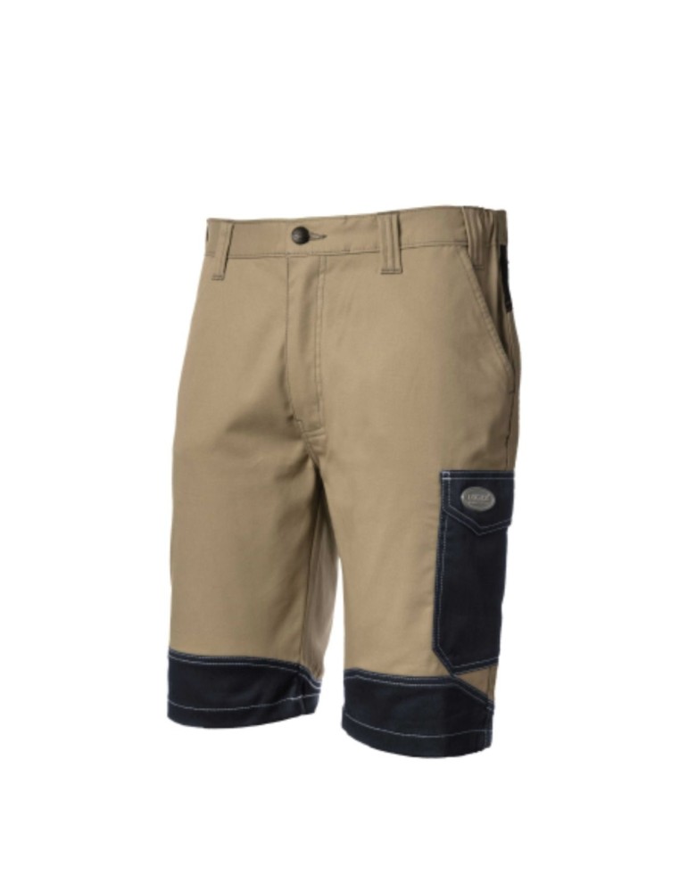 Beige/black stretch polycotton Bermuda shorts Beige/black stretch polycotton Bermuda shorts