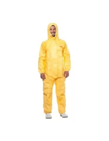 Yellow dupont tyvek suit