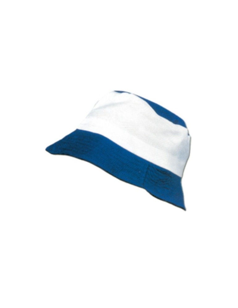 Gorra redonda azul/blanca