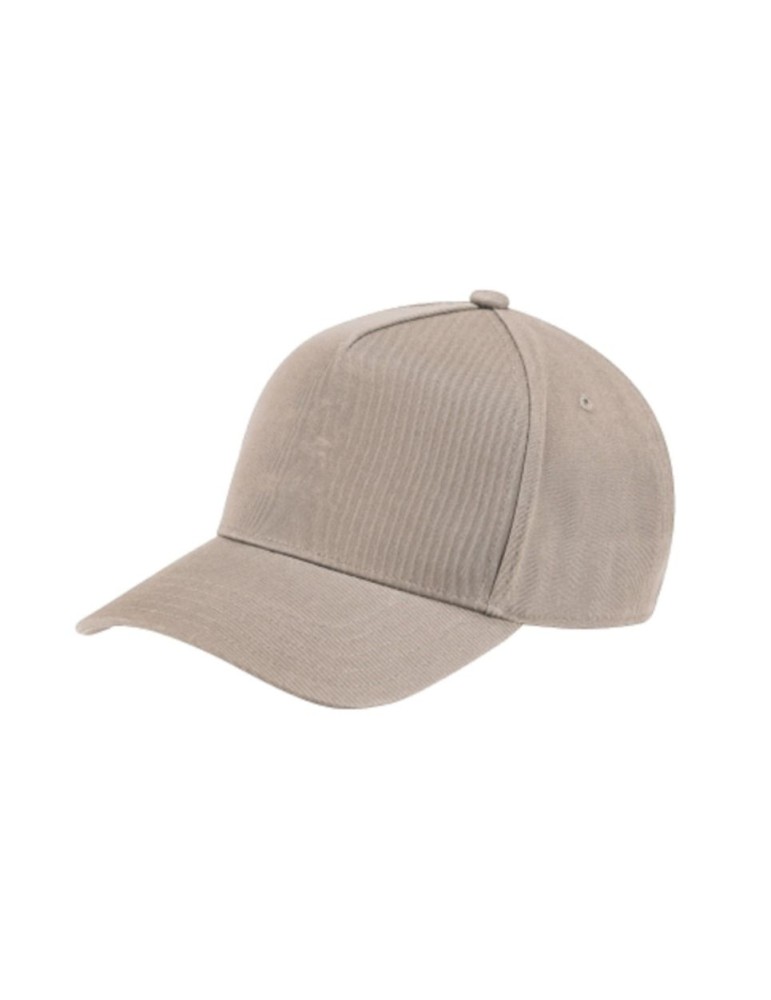Hat with brim 100% cotton beige