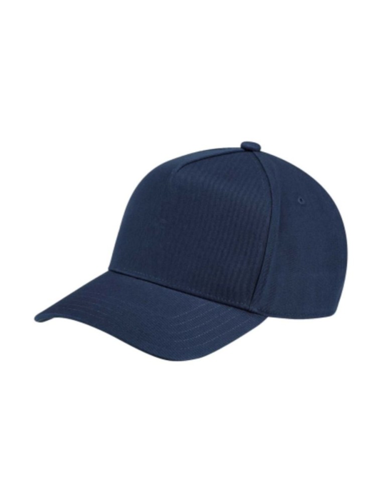 Hat with brim 100% cotton navy blue