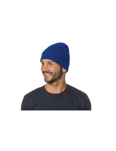 Cappello papalina 100% acrilico blu