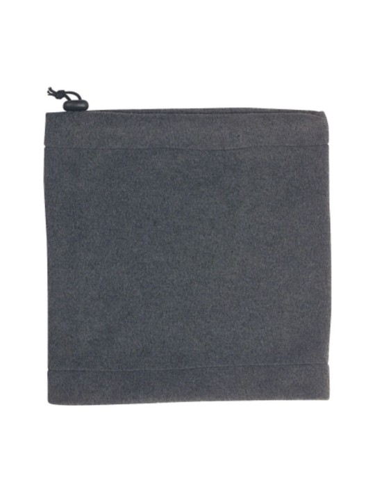 Grey multi-purpose fleece headband with elastic band