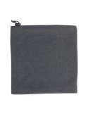 Grey multi-purpose fleece headband with elastic band