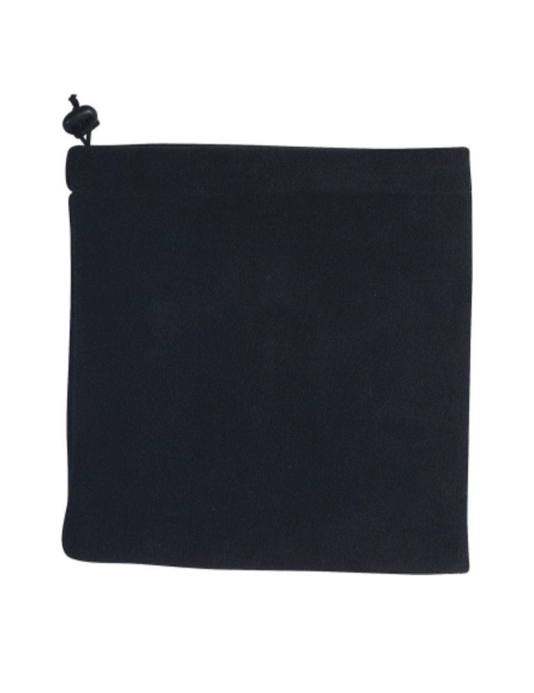 Black multipurpose fleece headband with elastic band