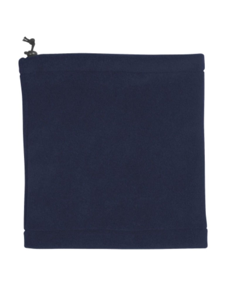 Navy blue multipurpose fleece headband with elastic band