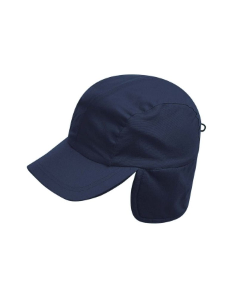 Warm fleece hat inside and blue earmuffs Warm fleece hat inside and blue earmuffs